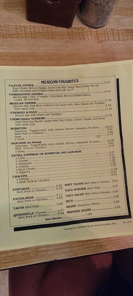 Anchor Inn Restaurant Menu image 1